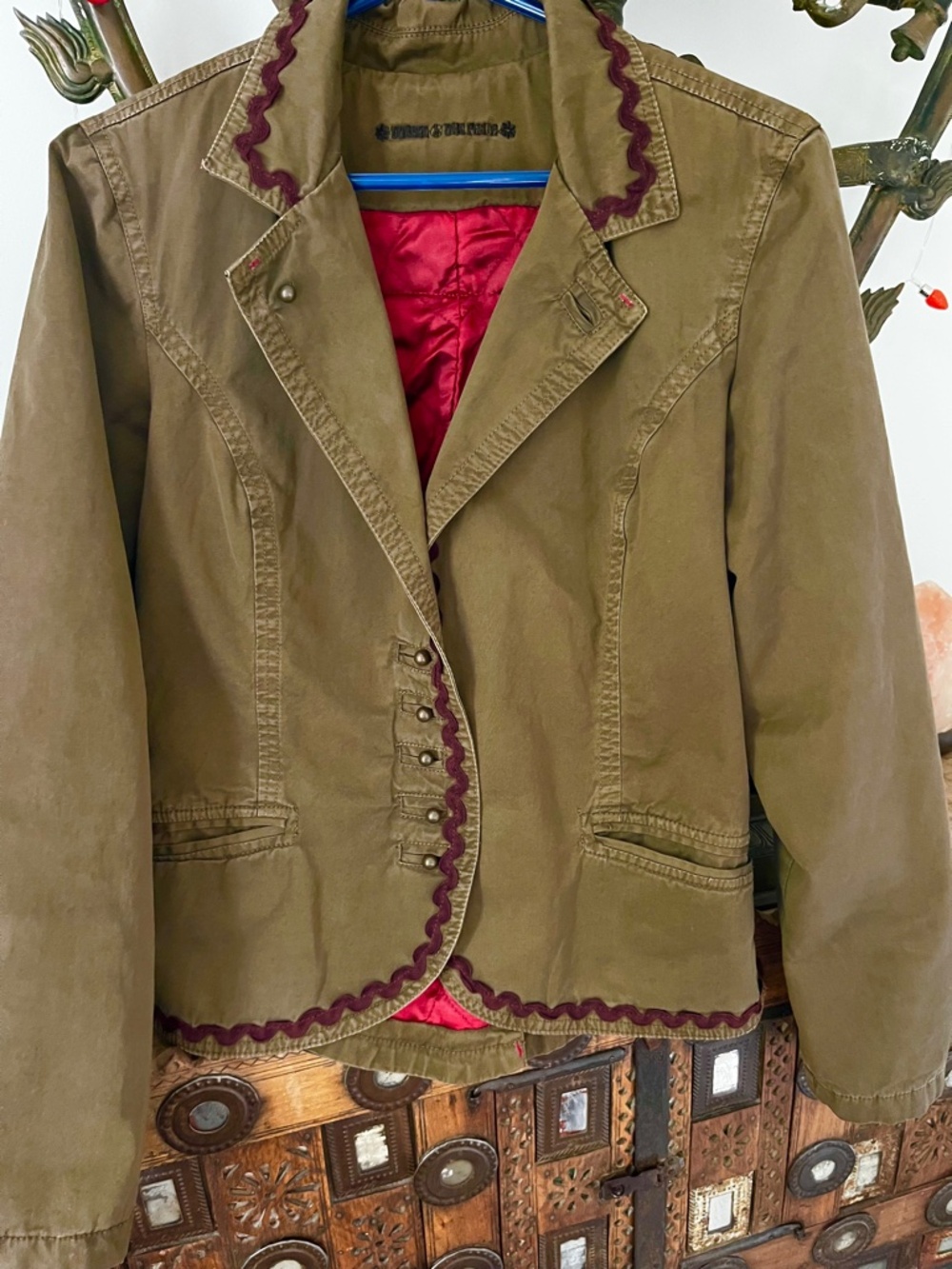 Y2K Jacket and pant suit in army green US 8  - Designed by DOUBLE ONE PEACE
